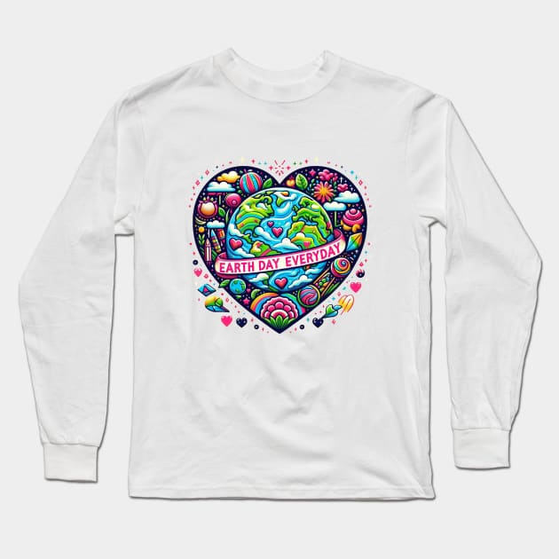 Earth Day 2024 Long Sleeve T-Shirt by BukovskyART